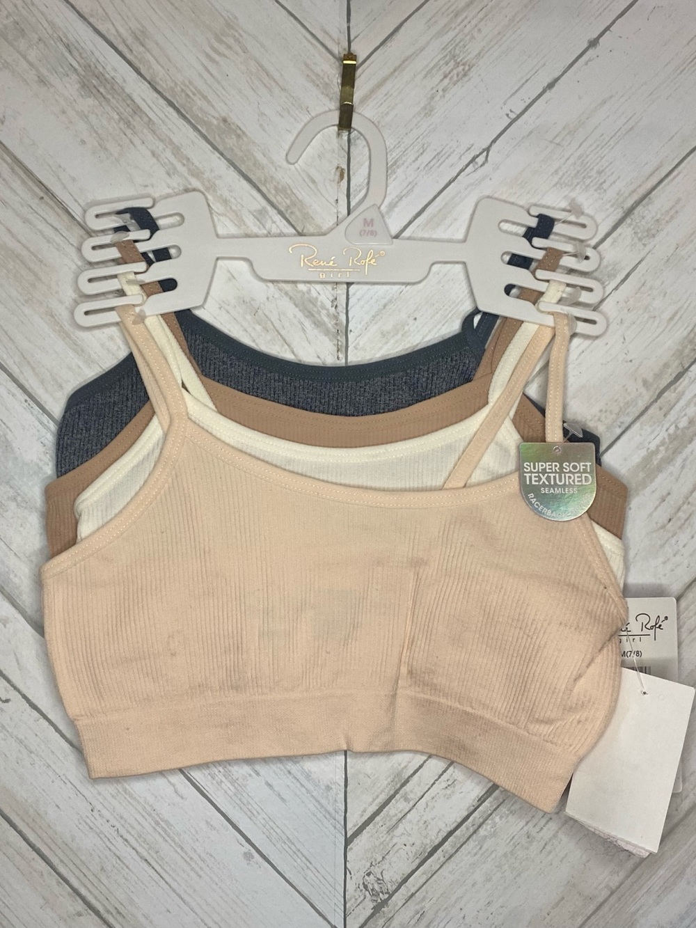 Seamless Textured Bralette 4-Pack in Neutral Tones